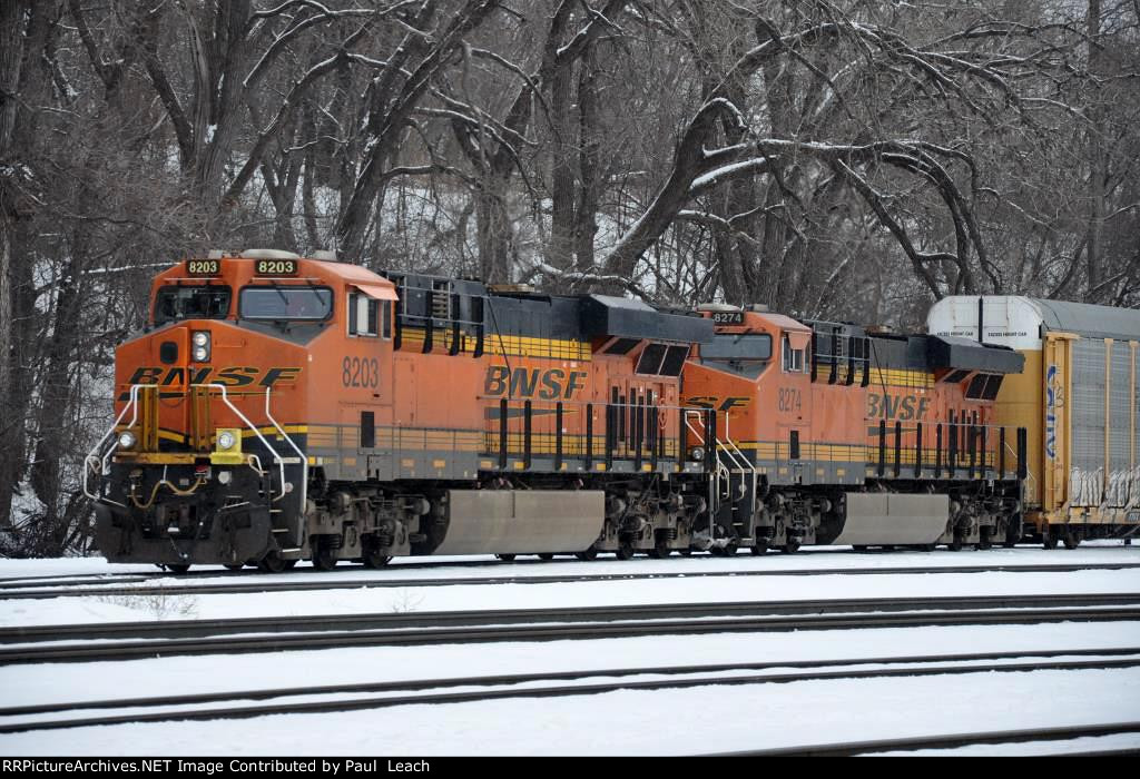 Vehicle train drops racks